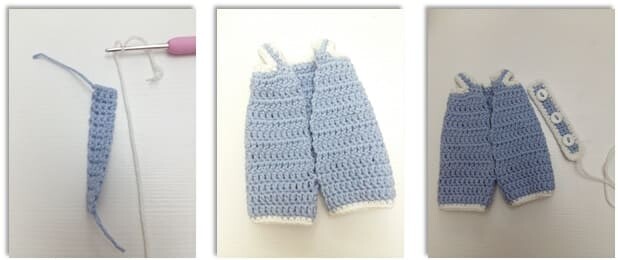 Crochet Bumble Bunny Amigurumi Free Pattern jumpsuit