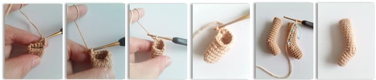 Crochet Bumble Bunny Amigurumi Free Pattern legs 2
