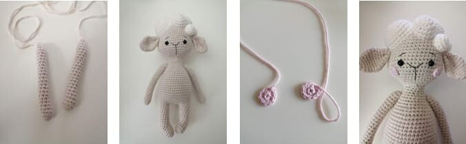 Crochet Lamb Muffin Amigurumi Free Pattern arms