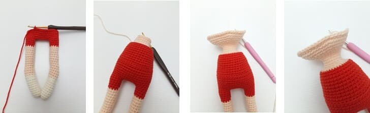 Crochet Little Red Riding Hood Amigurumi Free Pattern body