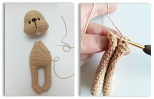 Crochet Mr. Cookie Teddy Bear Amigurumi Free Pattern body1