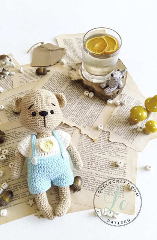 Mr. Cookie Crochet Teddy Bear Amigurumi Free Pattern (2)