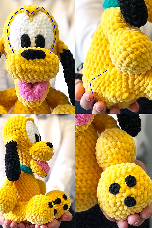 Paso a Paso Bebé Plutó Amigurumi Patrón Gratis En Español cuerpo