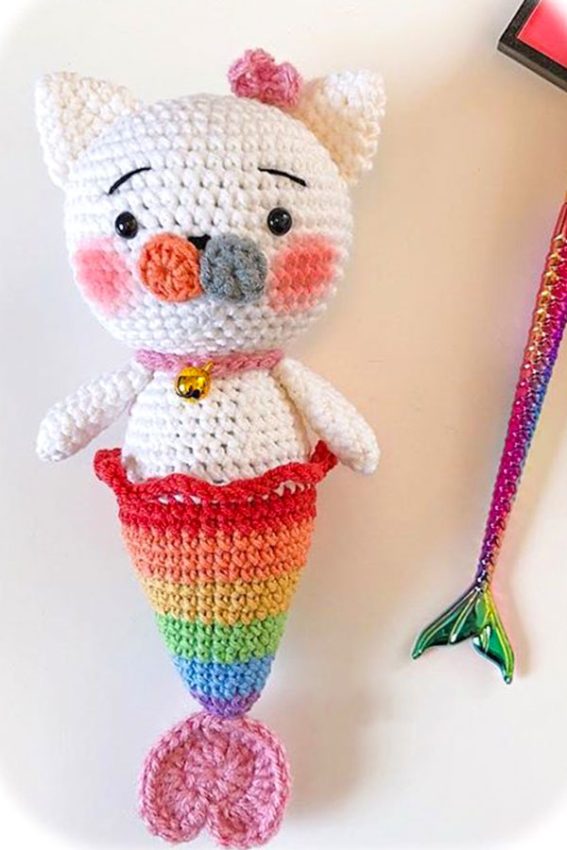 Paso a Paso Meow Pez Foca Amigurumi Patrón Gratis En Español