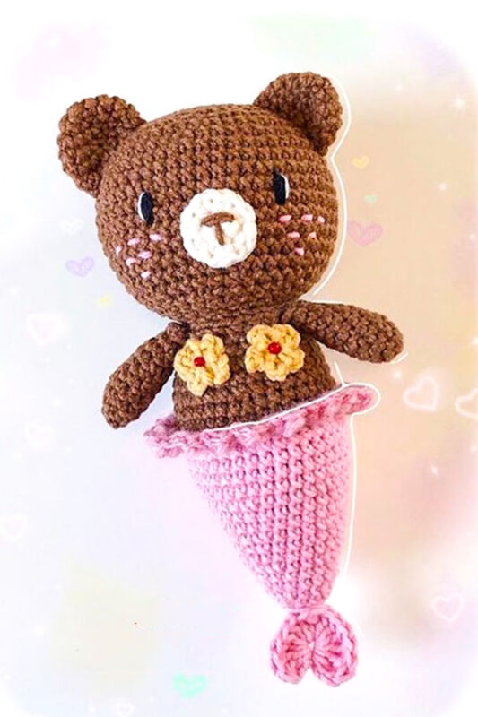 Crochet Teddy Bear Maid Toy Amigurumi Free pattern