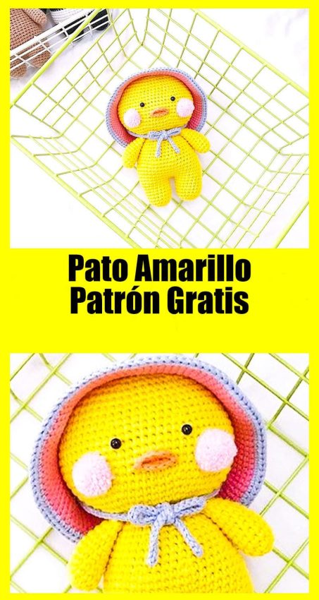 Amarillo Pato Amigurumi Juguete Ganchillo Patrón Gratis En Español