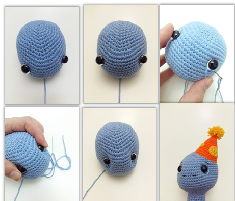 Happy Monroe Dinosaur Amigurumi Crochet Pattern head