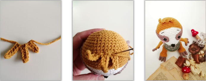 Sloth Coco Amigurumi Crochet Pattern hair