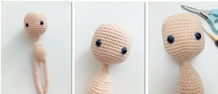 Fairy Pui Amigurumi Crochet Pattern head 2
