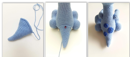 Happy Monroe Dinosaur Amigurumi Crochet Pattern tail