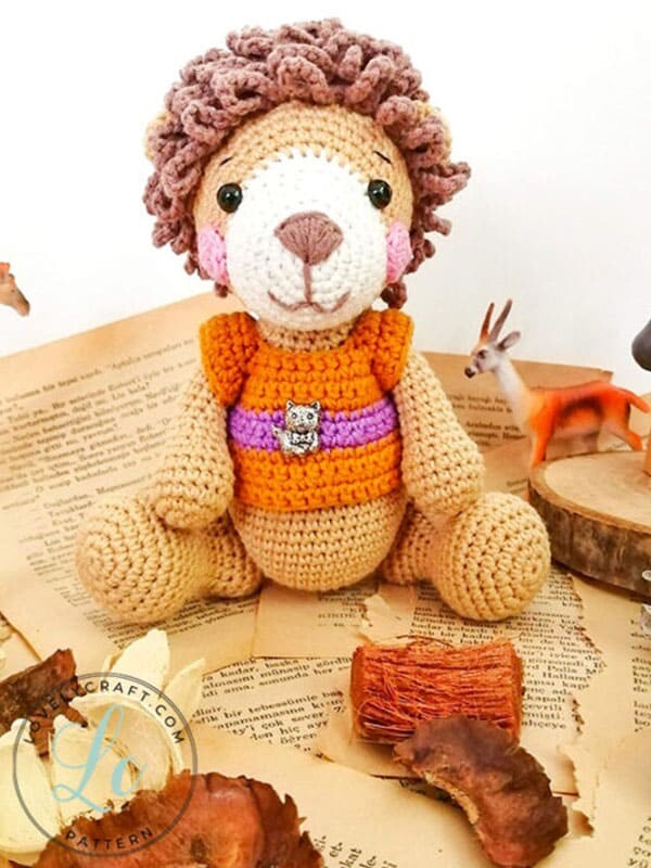 Lion Benroy Amigurumi Crochet Pattern