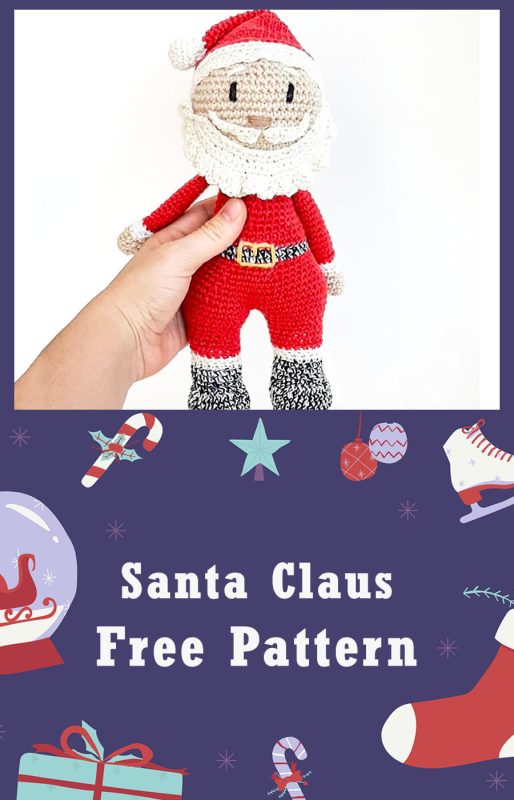 Santa Claus Navidad Amigurumi Muñeca Patrón Gratis En Español