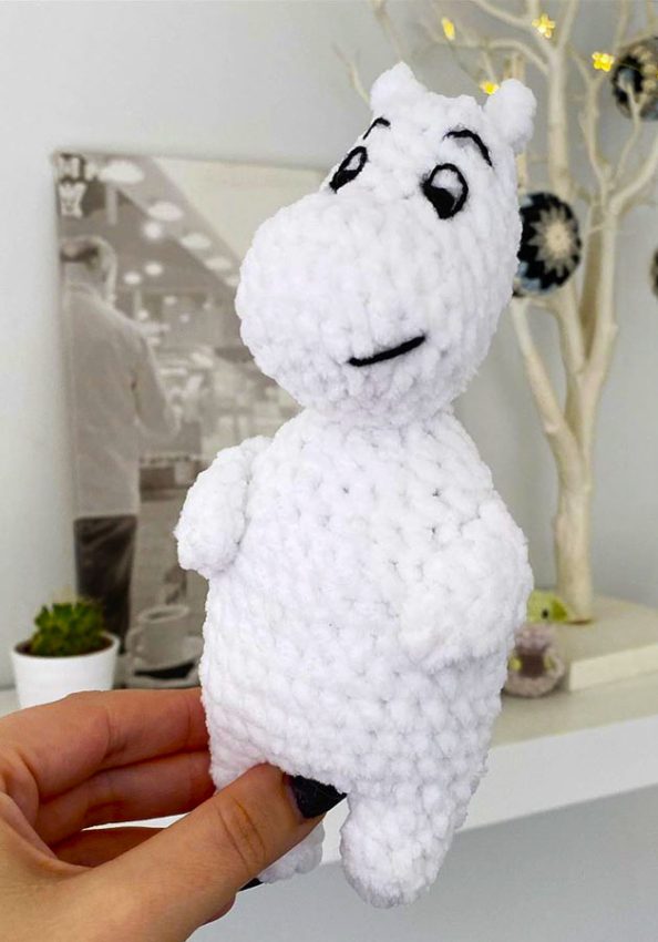 Paso a Paso Moomin Animados Amigurumi Patrón Gratis En Español 4