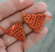 Fox lip balm case keychain crochet pattern