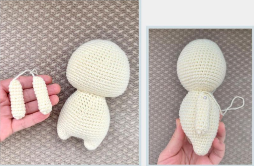 Paso a Paso Pequeño Santa PDF Amigurumi Patrón Gratis brazos