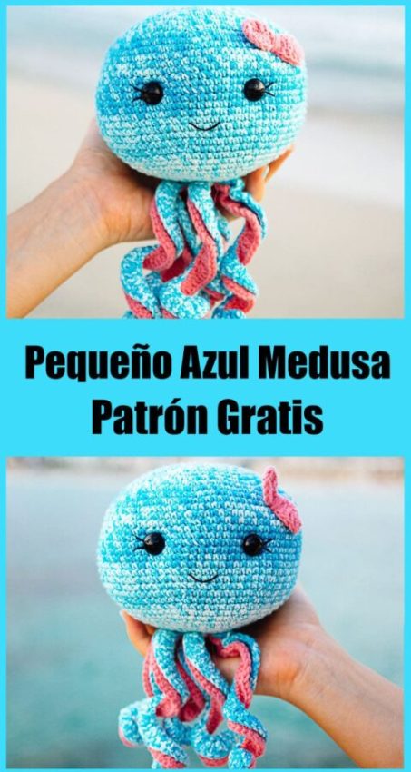 Paso a Paso Pequeño Azul Medusa Amigurumi Patrón Gratis En Español