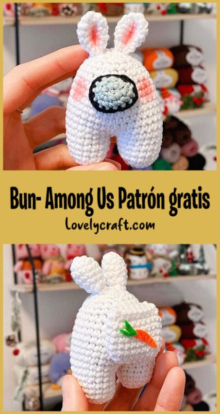 Paso a Paso Conejo Among Us Amigurumi Patrón Gratis En Español