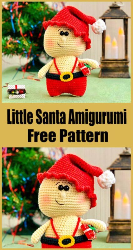 Paso a Paso Pequeño Santa PDF Amigurumi Patrón Gratis