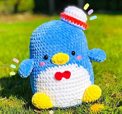 Tuxedo Sam Crochet Penguin Amigurumi PDF Free Pattern - Lovelycraft