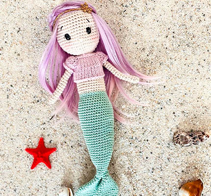 mermaid crochet doll amigurumi free pattern