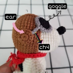 Snoopy Amigurumi Free Crochet Pattern