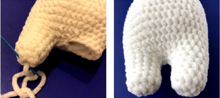 Conejito de Peluche Amigurumi Patrón gratis piernas