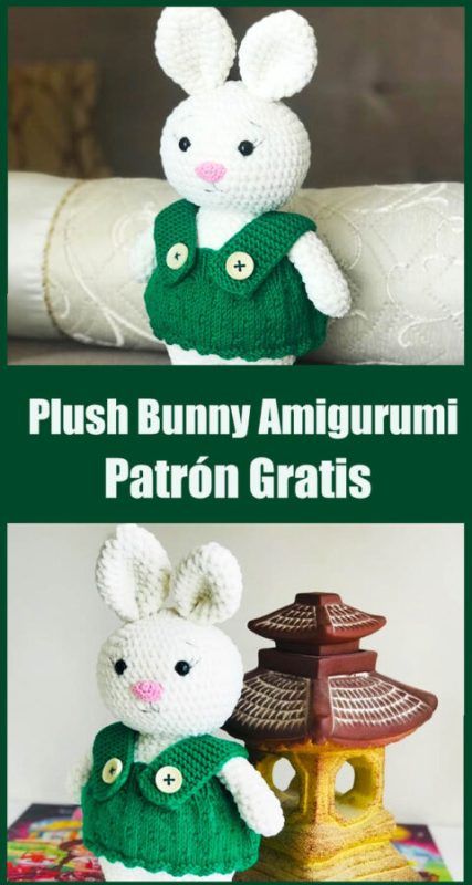 Conejito con Vestido Peluche Amigurumi Patrón gratis