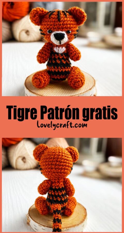 Pequeño Tigre Amigurumi Patrón gratis