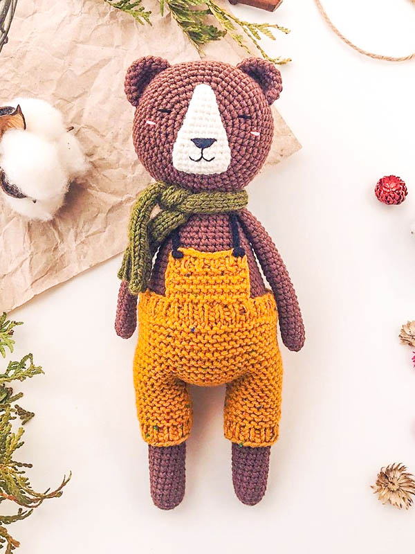 Oso feliz Amigurumi Patrón Gratis
