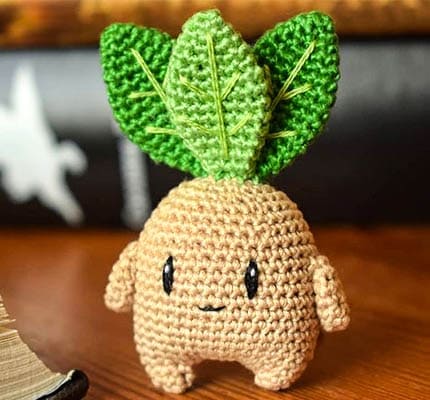 harry potter amigurumi free pattern, mandrake amigurumi pattern, harry potter mandrake