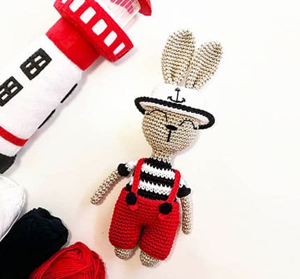 Bunny Captain Amigurumi Crochet Pattern