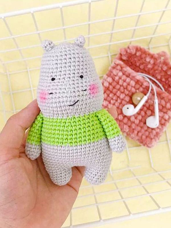 Pequeño Hipopótamo Fácil Amigurumi Patrón Gratis