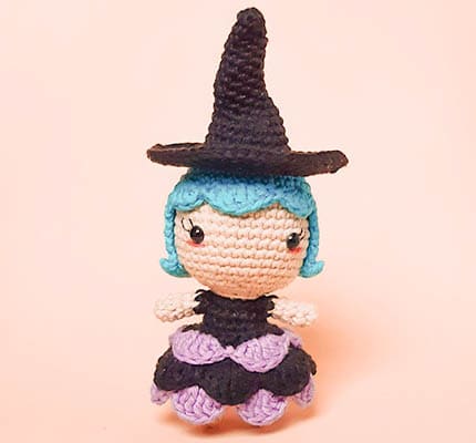 witch amigurumi crochet pattern, witch amigurumi pattern, witch amigurumi toy