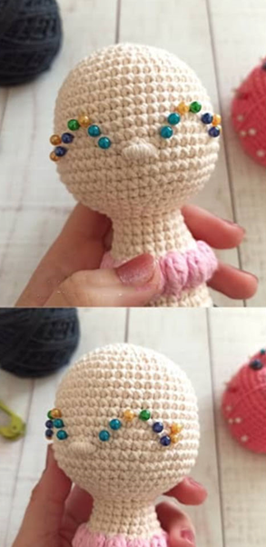 Isabella Patrón de ganchillo amigurumi cabeza