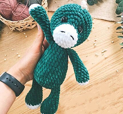 crochet dinosaur, crochet dinosaur pattern, amigurumi dino