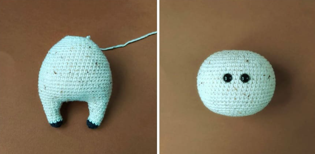 Toro con Taza de Café Amigurumi Patrón Gratis pierna, cabeza