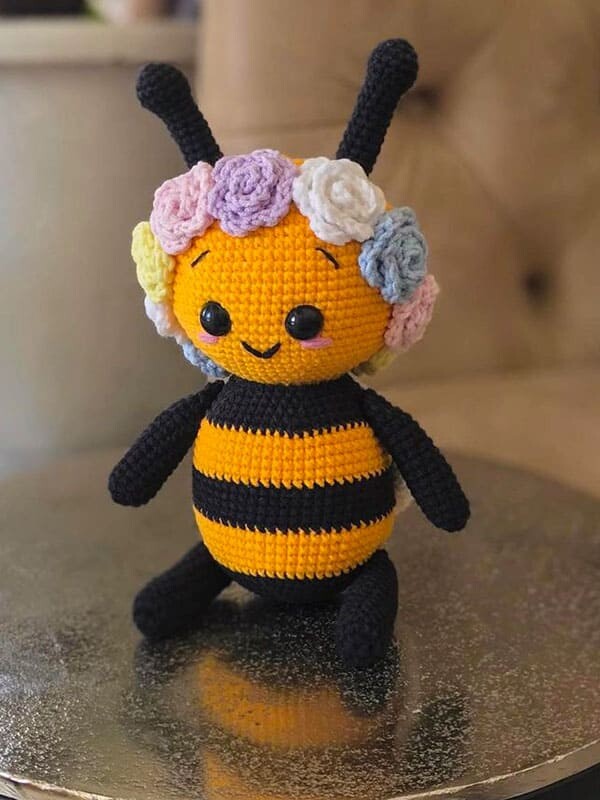 Abeja Flora Amigurumi Patrón Gratis 3
