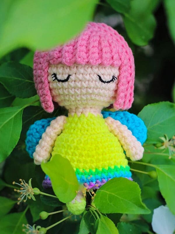 Pattern Crochet Fairy doll Amigurumi PDF tutorial Fairytale toy