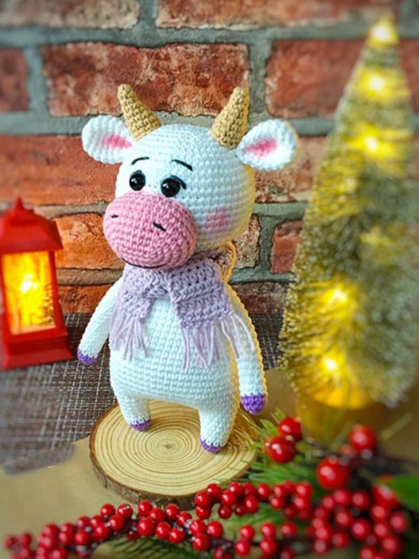 Toro con Taza de Café Amigurumi Patrón Gratis