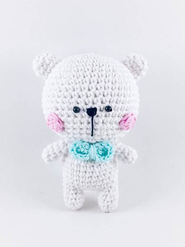 crochet bear pattern, sweetest polar bear amigurumi pattern
