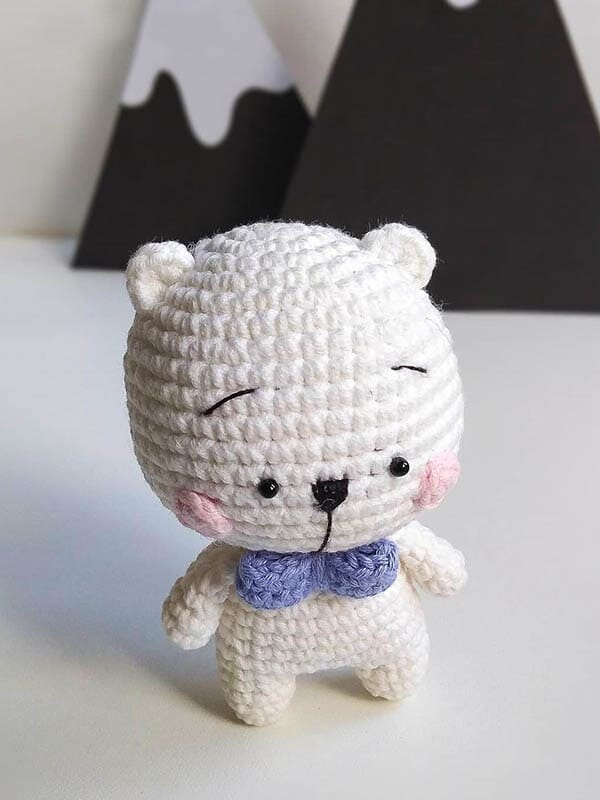 crochet bear pattern, sweetest polar bear amigurumi pattern