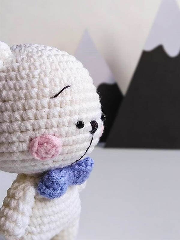 crochet bear pattern, sweetest polar bear amigurumi pattern