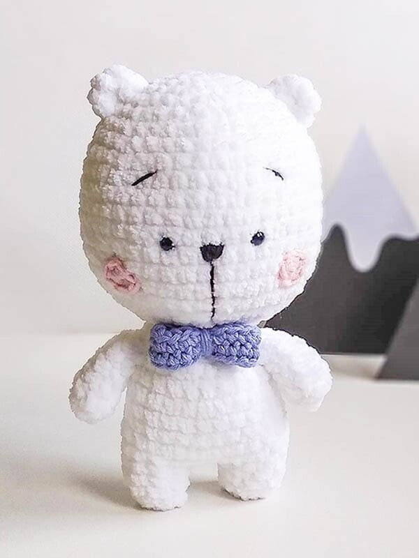 crochet bear pattern, sweetest polar bear amigurumi pattern