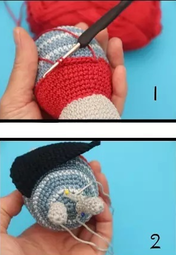 Kaii El Limpiador De Elefantes Amigurumi Patrón Gratis montaje