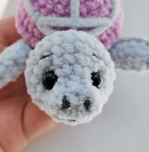 Tortuga Marina Amigurumi Patrón Gratis espalda 3