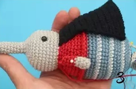 Kaii El Limpiador De Elefantes Amigurumi Patrón Gratis montaje 2