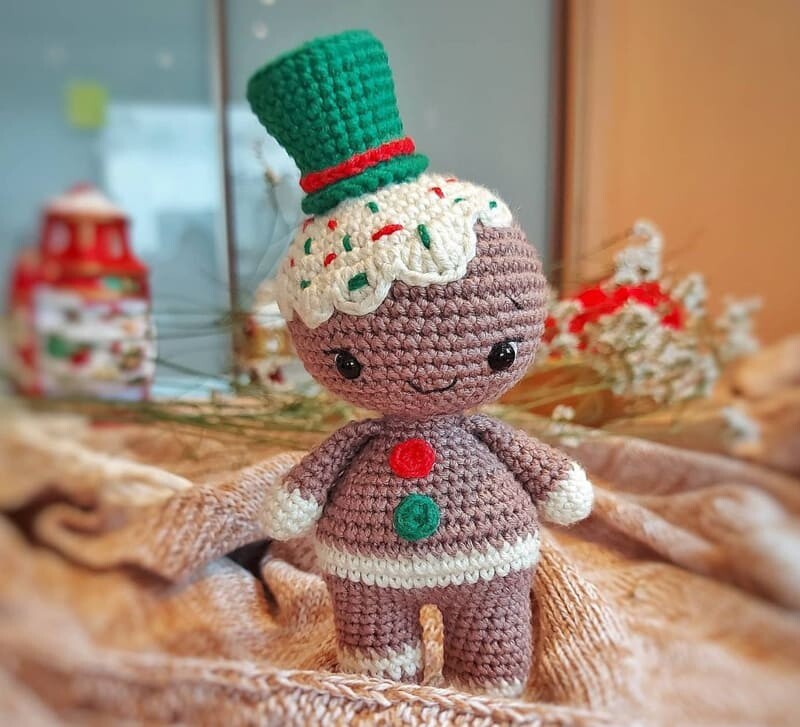 Galleta De Jengibre Amigurumi Patrón Gratis thumbnail