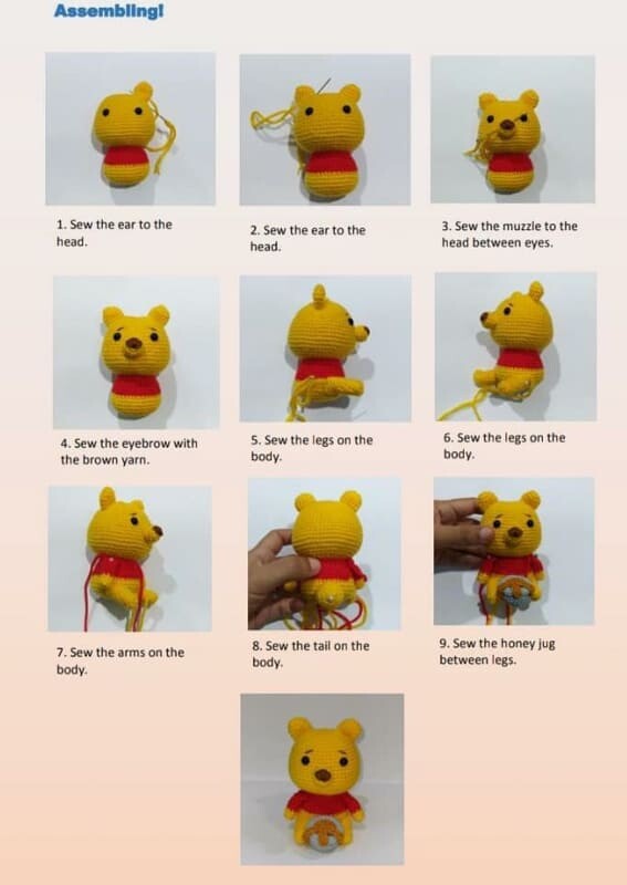 Crochet Winnie the pooh Amigurumi Pattern (3)