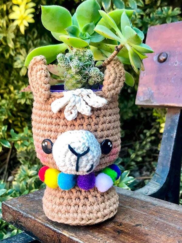 Funda Llama Amigurumi Patrón Gratis