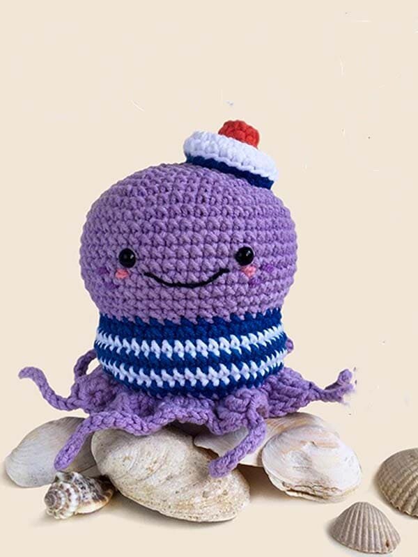 Pulpo En Marinero Amigurumi Patrón Gratis